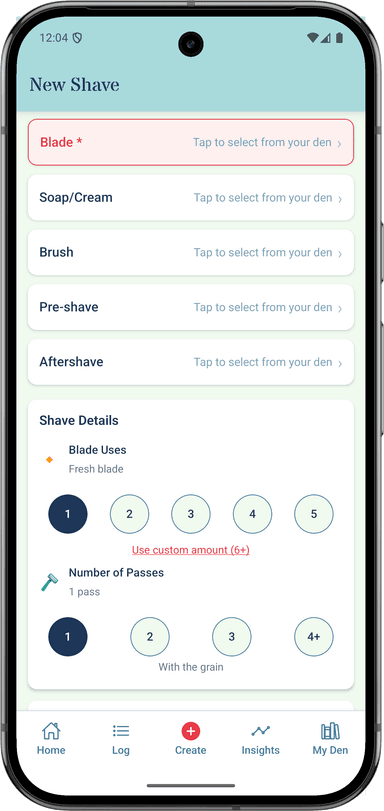 Comprehensive shave tracking with personalized daily tips